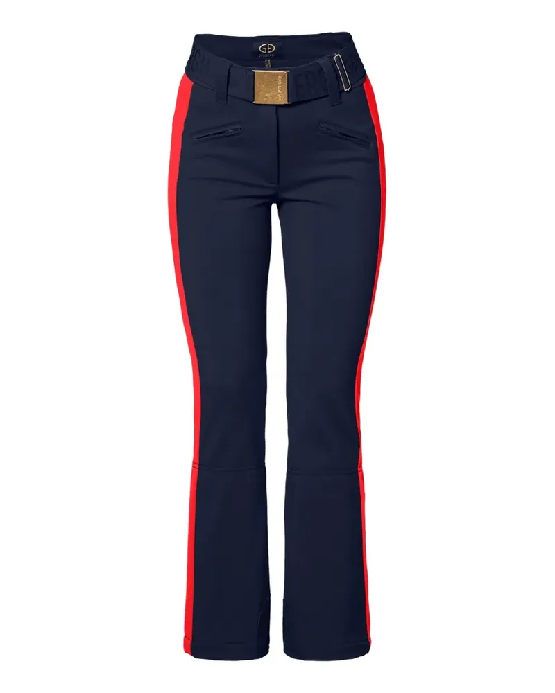 GOLDBERGH Gürtel-Skihose mit Seitenstreifen - Blau Blau
