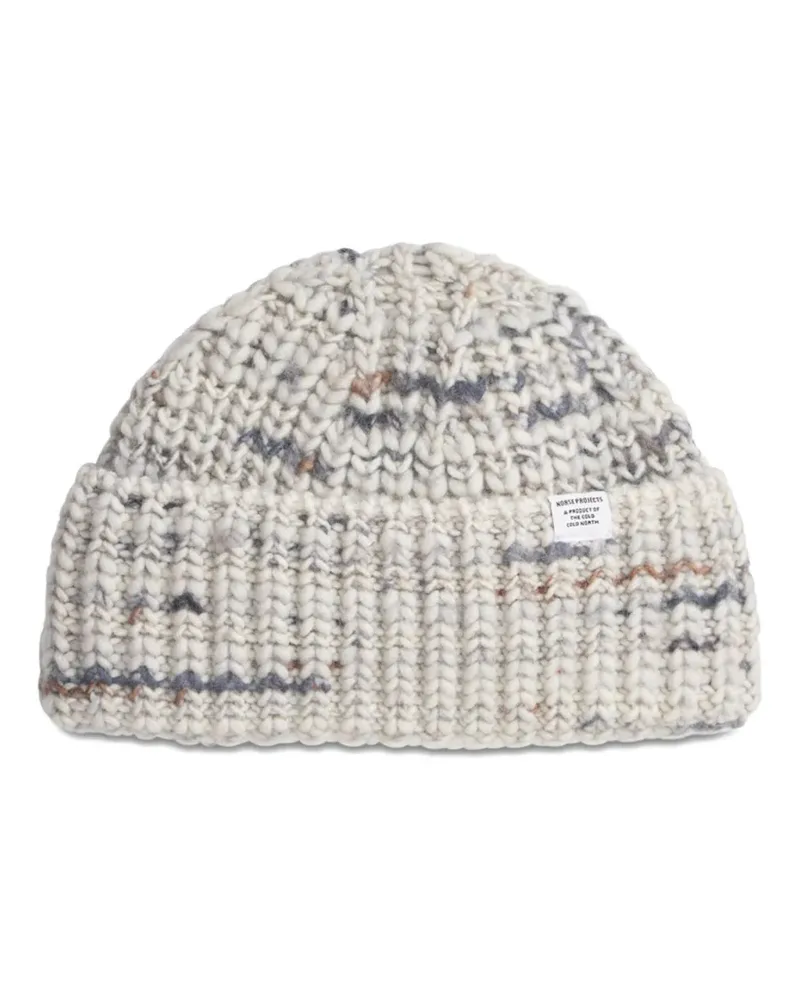 Norse Projects knitted beanie hat - Nude Nude