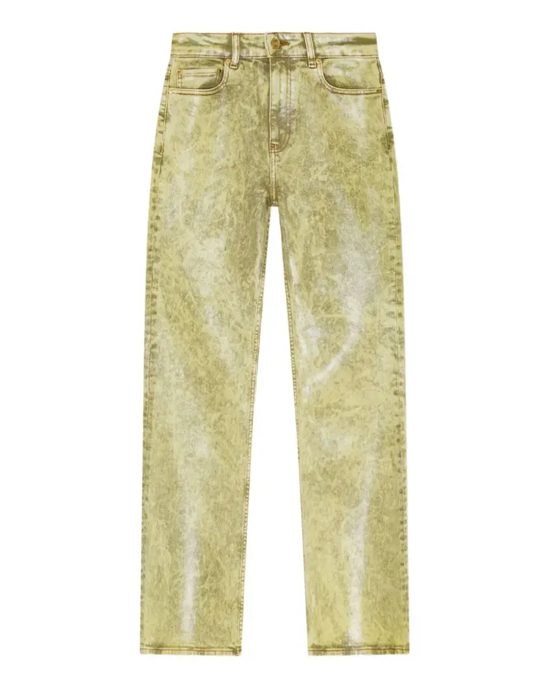 Ganni Jeans mit ausgewaschenem Effekt - Grün Grün