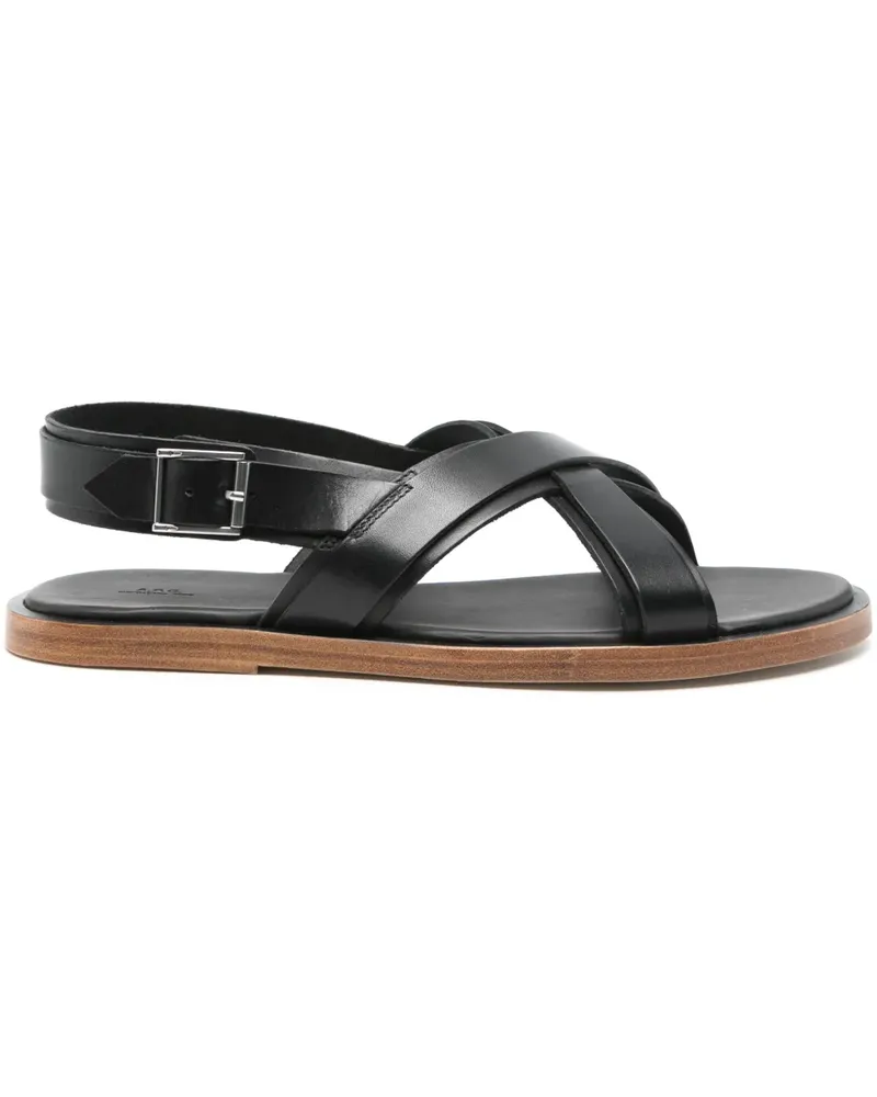 A.P.C. Lou H Sandalen - Schwarz Schwarz