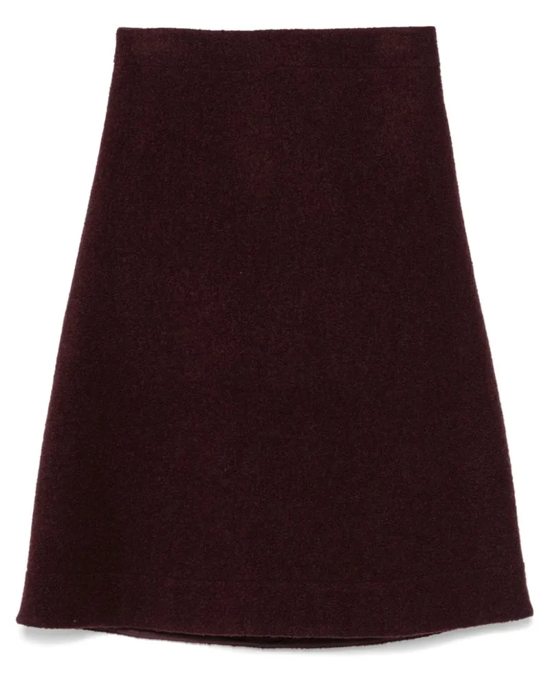 Jil Sander Midirock in A-Linie - Rot Rot