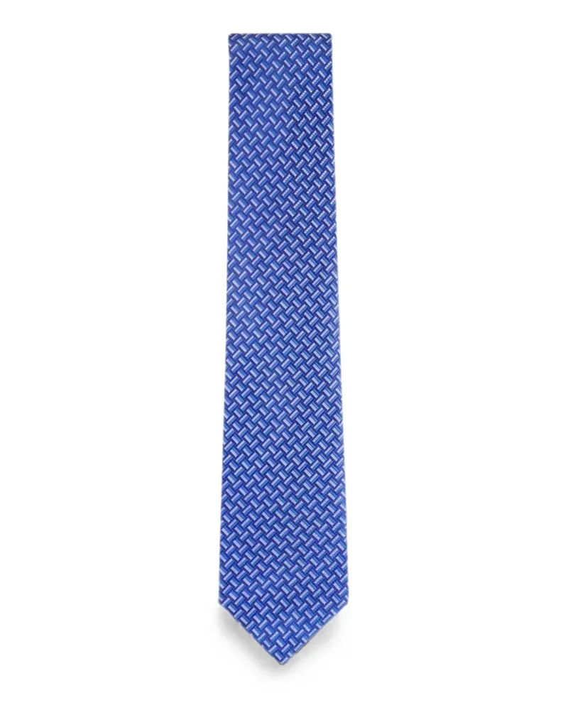 Brioni Geometrisch gemusterte Krawatte - Blau Blau