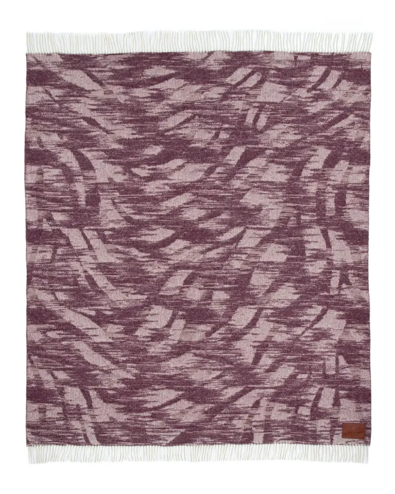Roberto Cavalli Home abstract-pattern wool blanket - Violett Violett