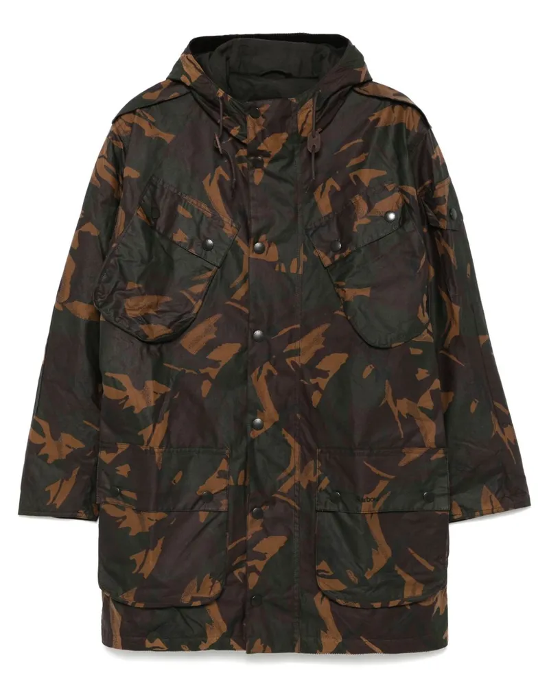 Barbour Wax Camo Parka - Braun Braun