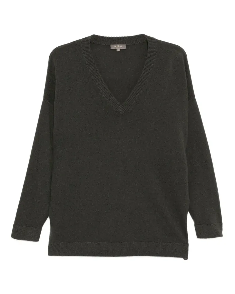 N.Peal Pullover mit V-Ausschnitt - Grün Grün