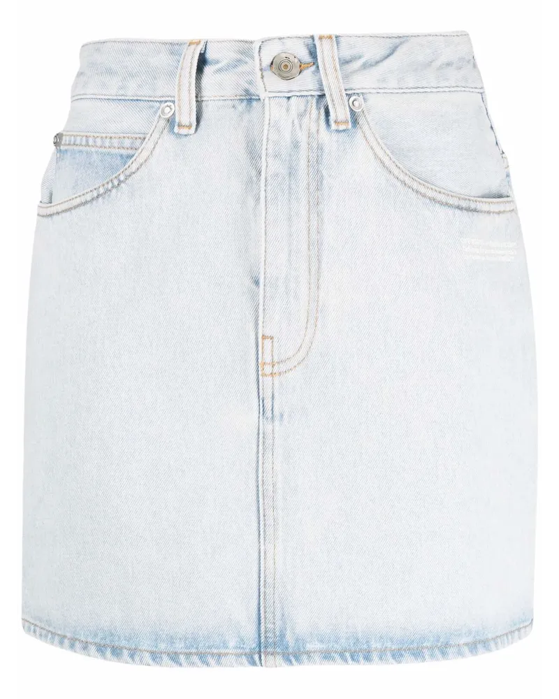 OFF-WHITE Jeansrock mit Logo-Print - Blau Blau