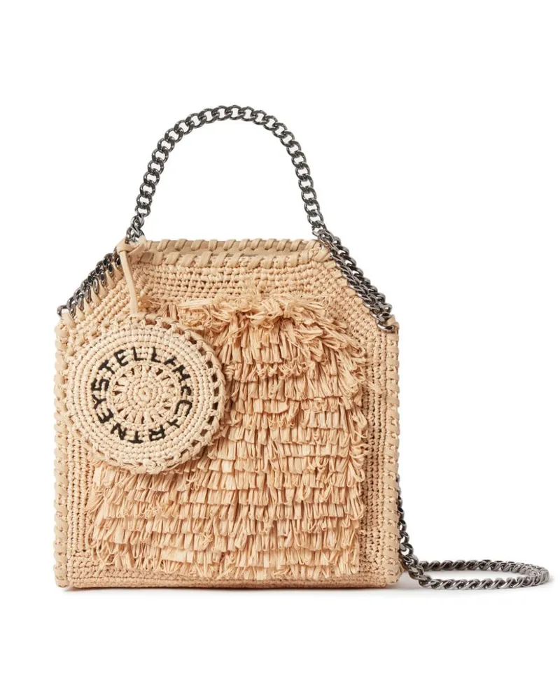 Stella McCartney Mittelgroßer Falabella Shopper mit Bast Nude