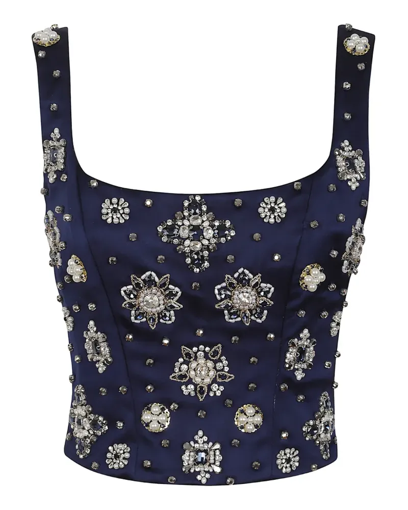 Alice + Olivia Verzierte Corsage - Blau Blau