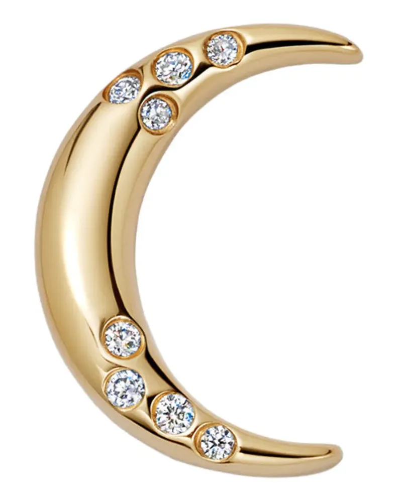 Loquet 18kt Gelbgoldanhänger mit Sichelmondanhänger mit Diamanten Gold
