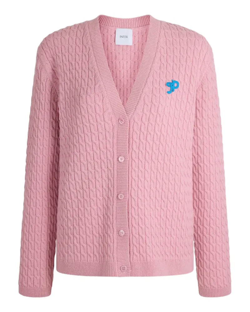 Patou JP cable-knit cardigan - Rosa Rosa