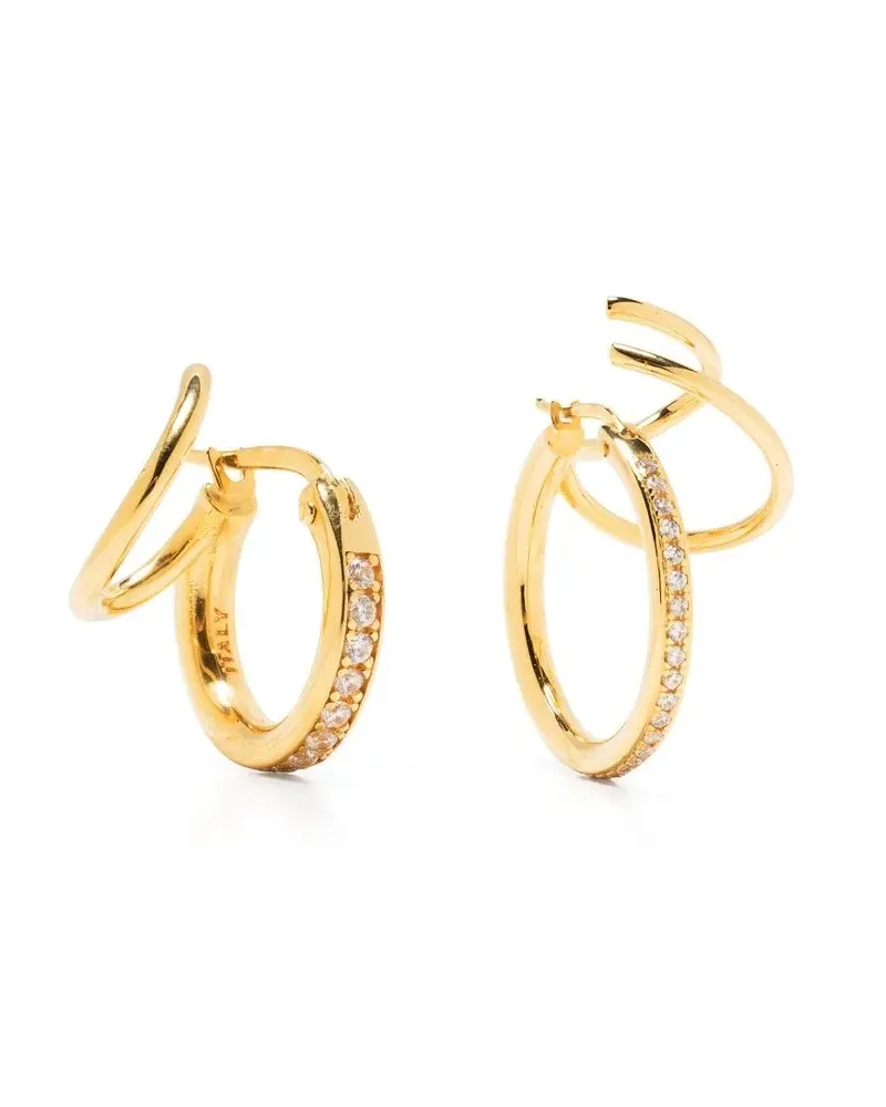 PANCONESI Creolen mit Kristallen - Gold Gold