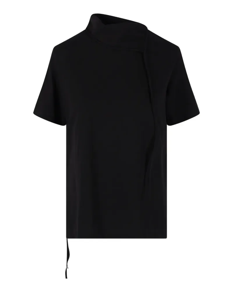 Yohji Yamamoto T-Shirt mit Schleifenverschluss - Schwarz Schwarz