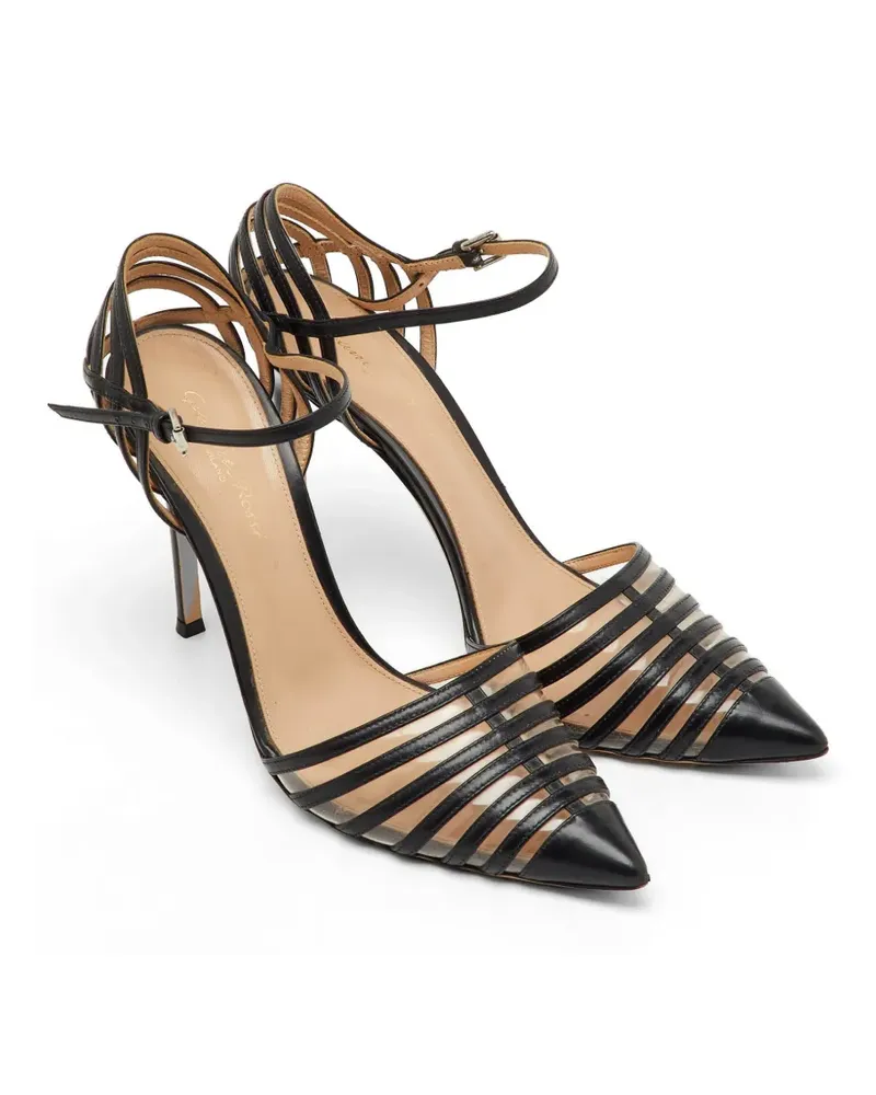 Gianvito Rossi leather heeled pumps - Schwarz Schwarz