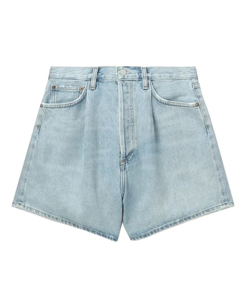 AGOLDE Jeans-Shorts mit Falten - Blau Blau