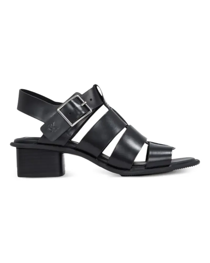 Calvin Klein buckle-fastening cage-design heeled sandals - Schwarz Schwarz