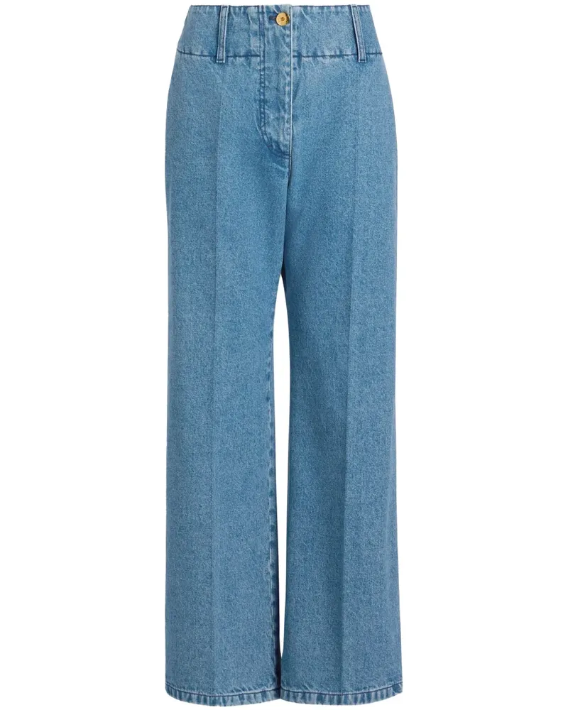 Patou Jeans mit weitem Bein - Blau Blau