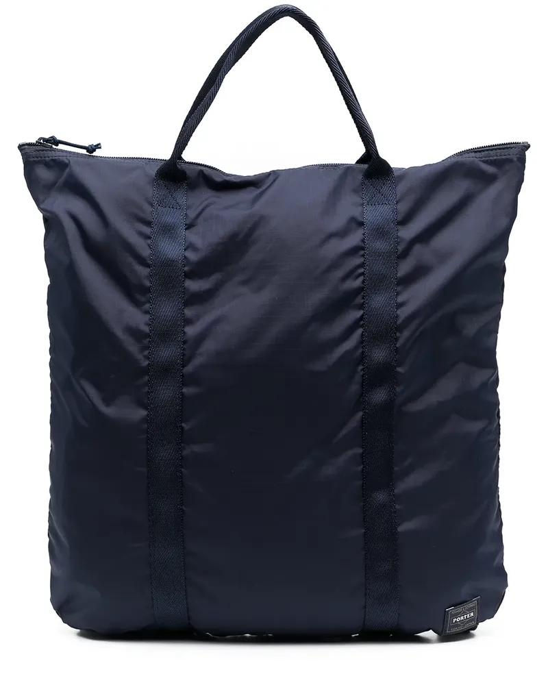 PORTER-YOSHIDA & CO Rucksack mit Logo-Patch - Blau Blau