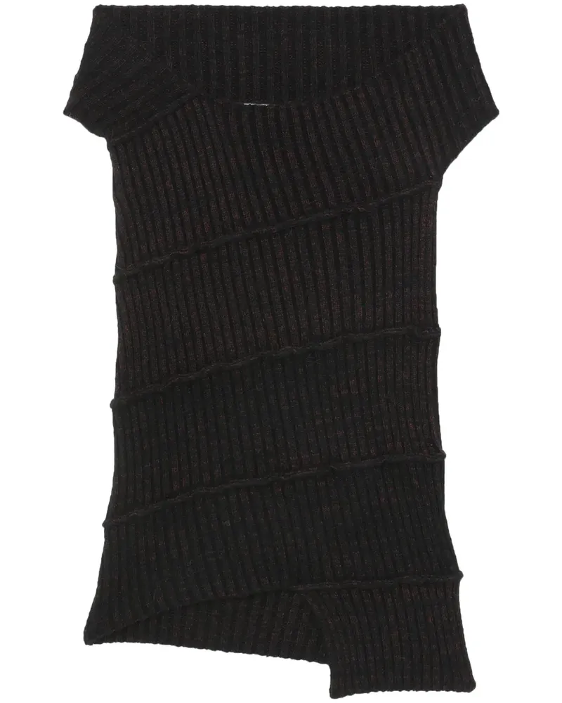 Maison Margiela Asymmetrisches Oberteil - Schwarz Schwarz
