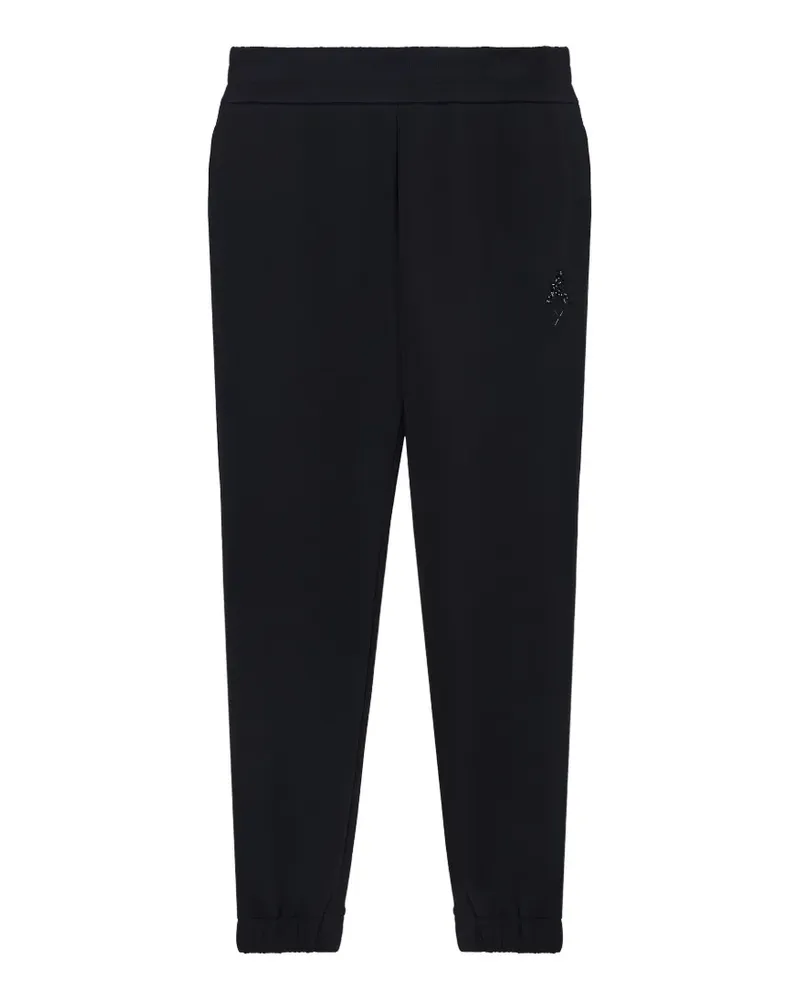Armani Exchange Jogginghose mit Strass-Logo - Schwarz Schwarz