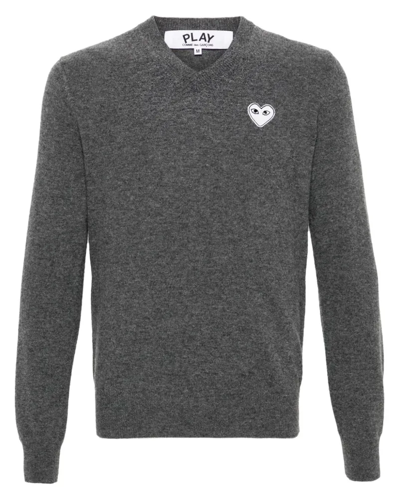 Comme des Garçons Pullover mit Herz-Patch - Grau Grau