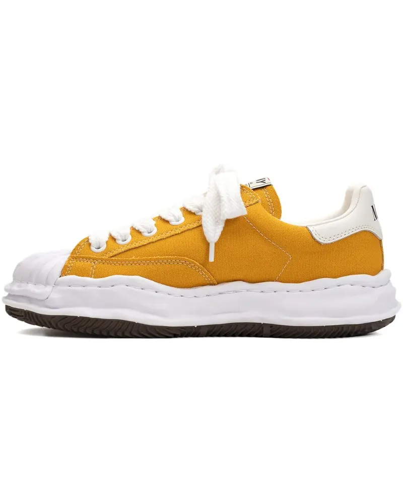 MIHARAYASUHIRO Blakey Sneakers mit plissierter Kappe - Gelb Gelb