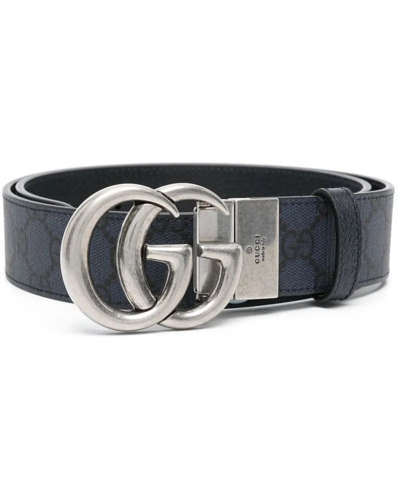 Gucci Wendbarer GG Marmont Gürtel Blau