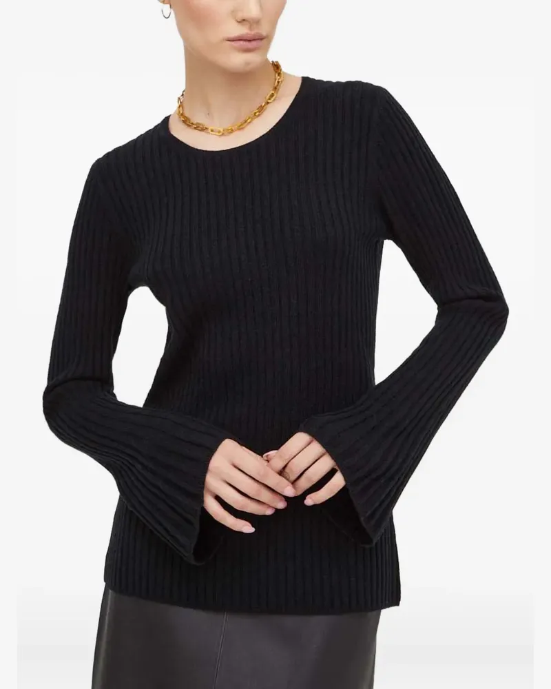 By Malene Birger Gerippter Pullover - Schwarz Schwarz