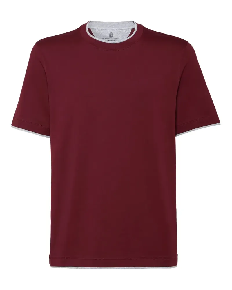Brunello Cucinelli Klassisches T-Shirt - Rot Rot