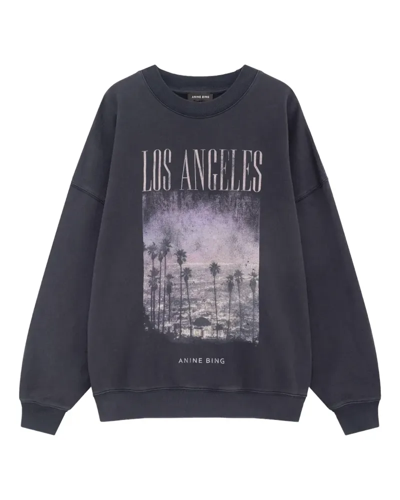 Anine Bing Miles sweatshirt Los Angeles - black - Schwarz Schwarz