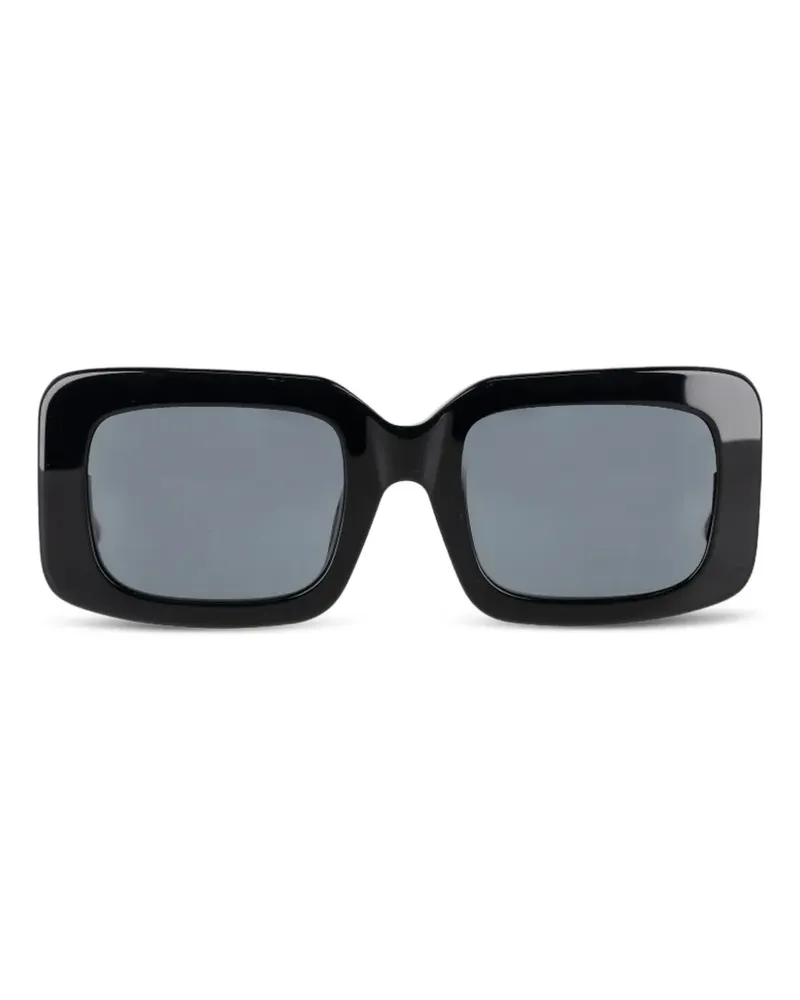 Linda Farrow x The Attico Jorja Sonnenbrille mit eckigem Gestell - Schwarz Schwarz