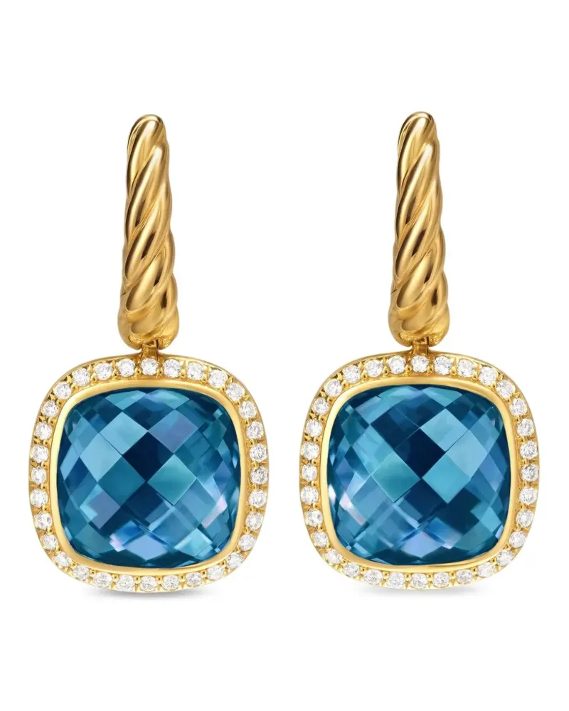 David Yurman 18kt Albion Gelbgoldohrringe mit Topas und Diamanten Gold