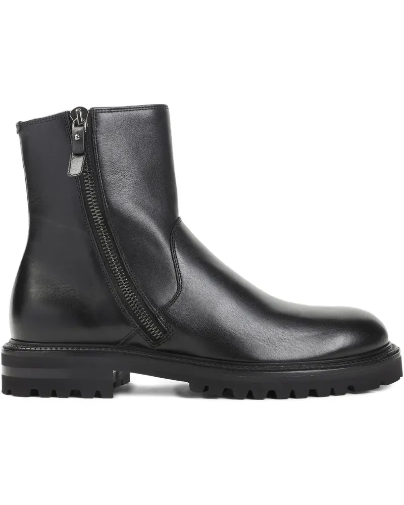 Giorgio Armani Stiefel mit Reißverschluss - Schwarz Schwarz