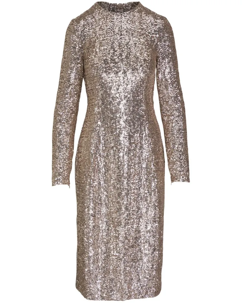 Michael Kors Midikleid mit Pailletten - Nude Nude