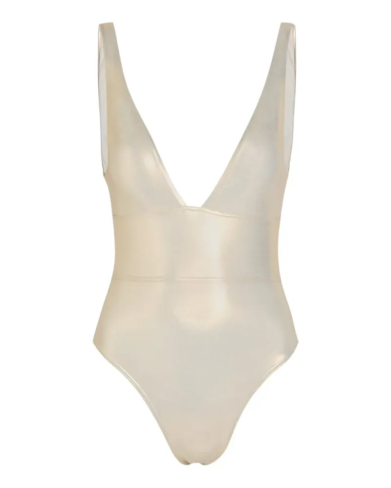 Melissa Odabash Caribbean V-neck swimsuit - Gold Gold