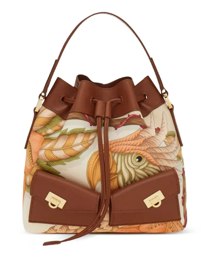 Ferragamo Beuteltasche mit mehreren Fächern - Orange Orange
