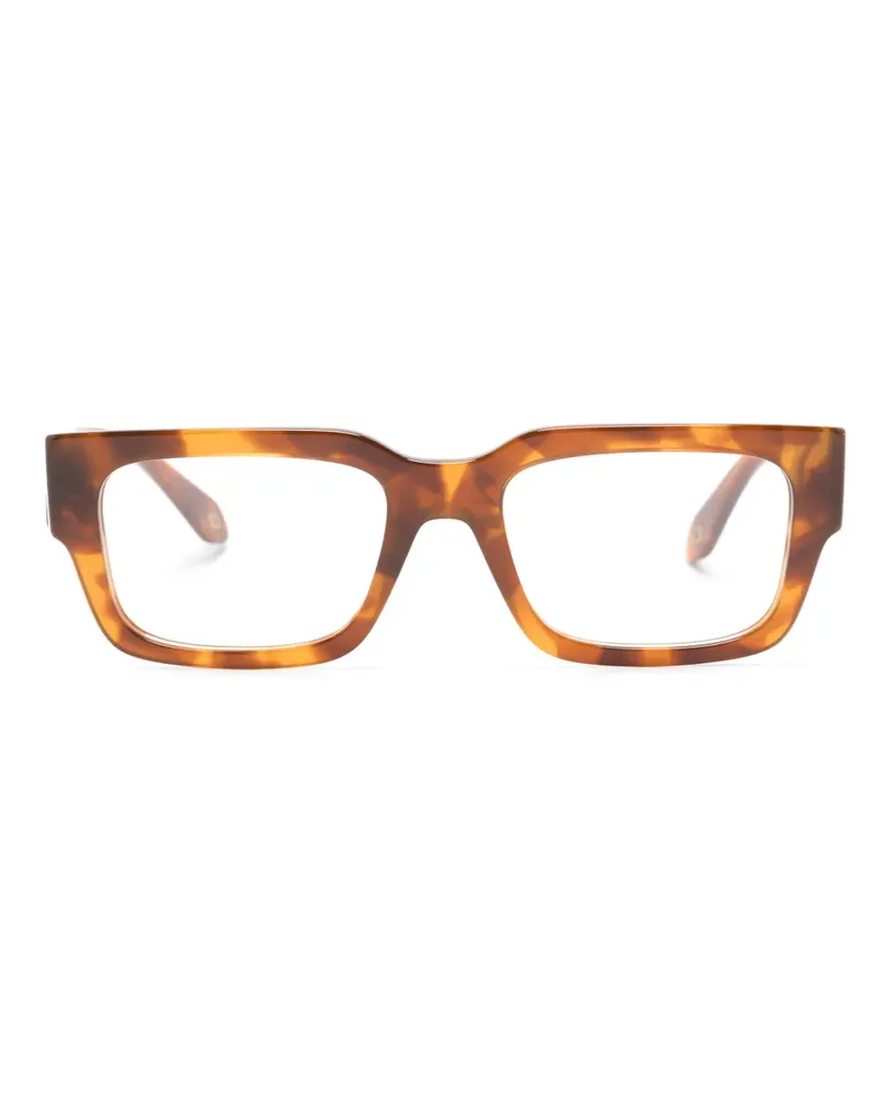 Giorgio Armani Eckige Brille in Schildpattoptik - Braun Braun