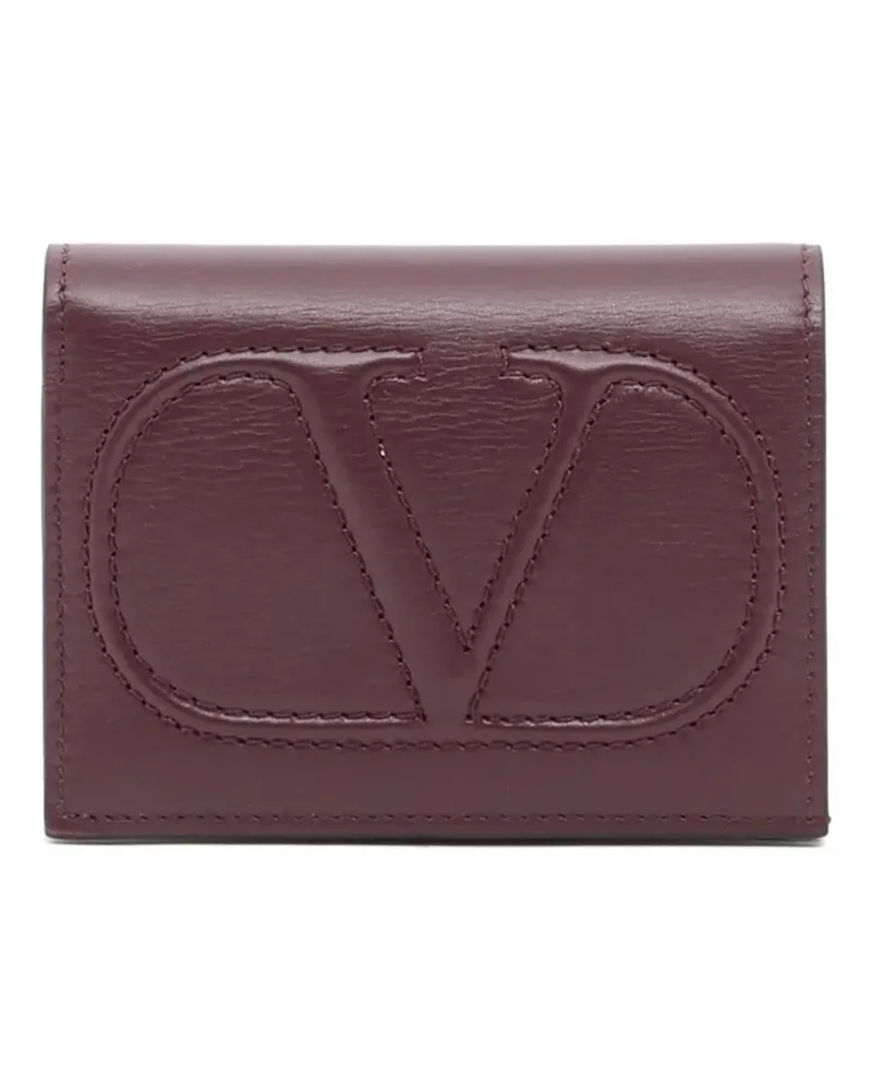 Valentino Garavani small Vlogo wallet in calfskin - Violett Violett