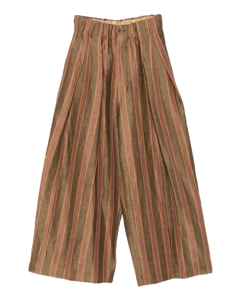 Uma Wang Poetic striped palazzo pants - Braun Braun