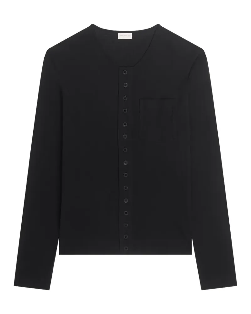 Dries van Noten Cardigan aus Jersey - Schwarz Schwarz