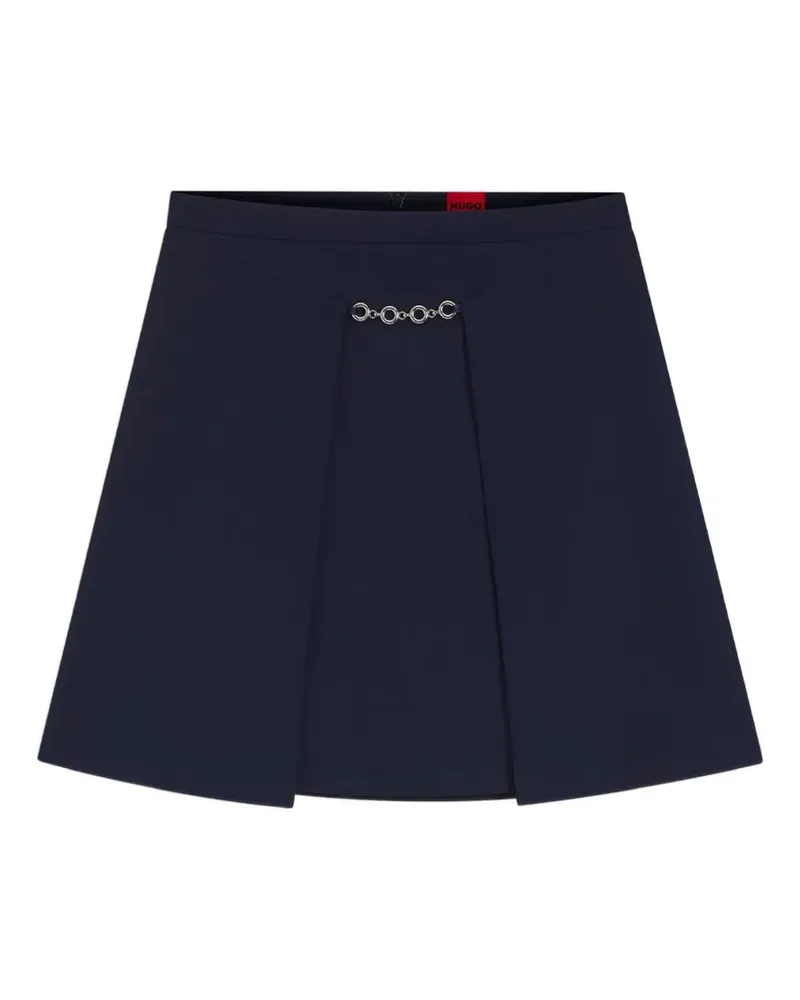 HUGO BOSS Faltenrock mit Kettendetail - Blau Blau