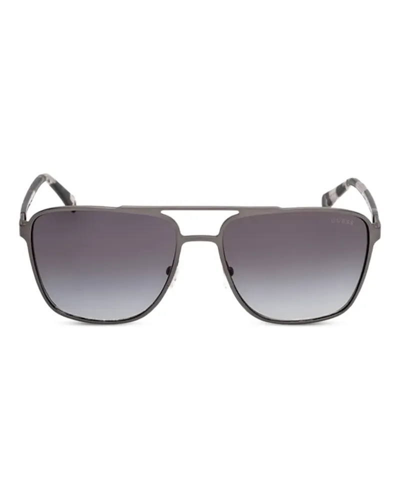 Guess double-bridge pilot-frame sunglasses - Grau Grau