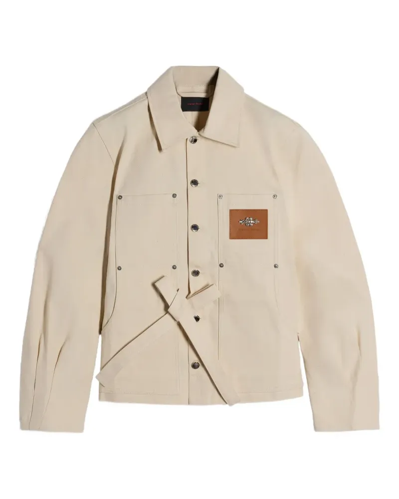 Simone Rocha Workwear Bow Jacke - Nude Nude