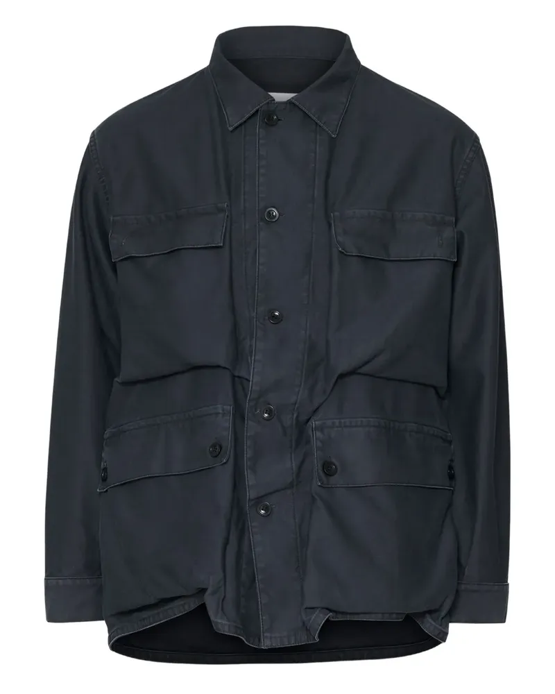 Maison Margiela Hemdjacke mit aufgesetzten Taschen - Blau Blau