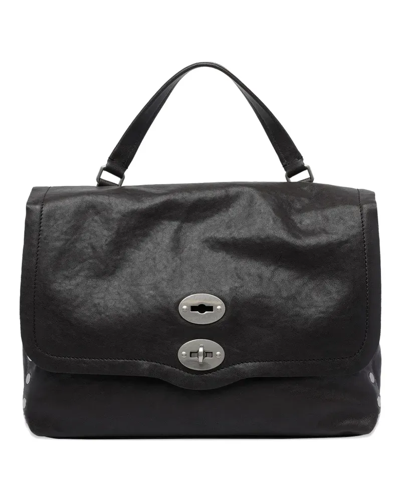 Zanellato medium Postina® turn-lock cross body bag - Schwarz Schwarz