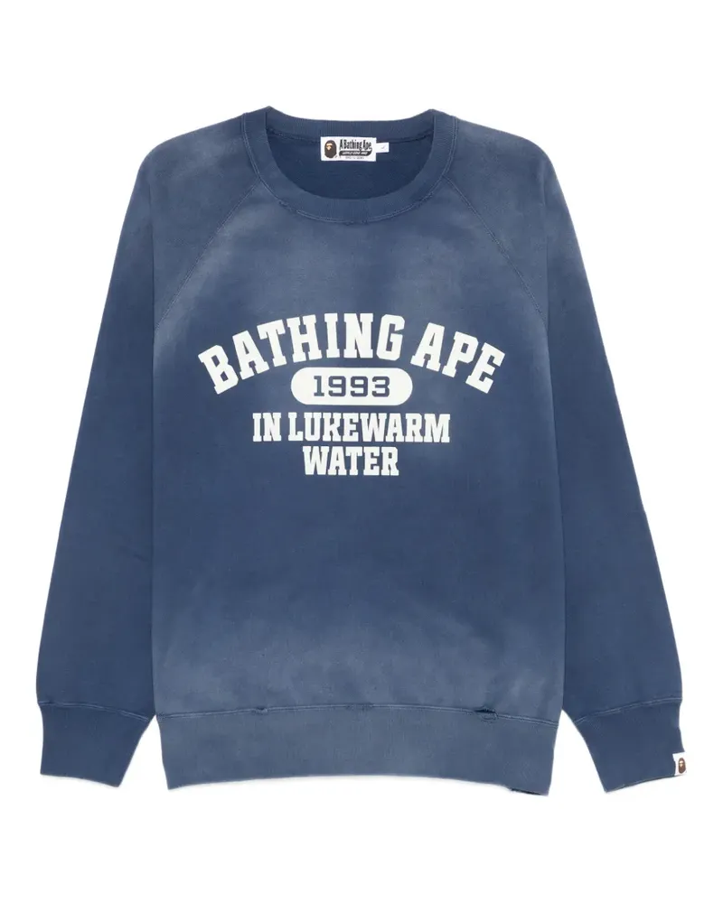 BAPE faded-effect sweatshirt - Blau Blau