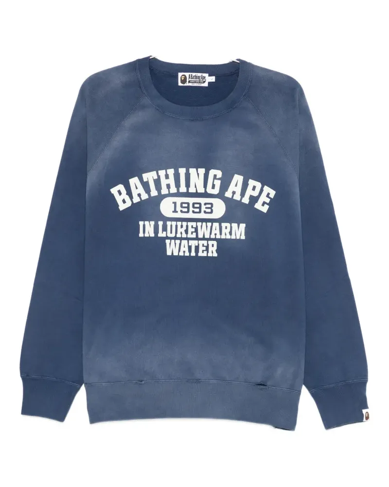 BAPE faded-effect sweatshirt - Blau Blau