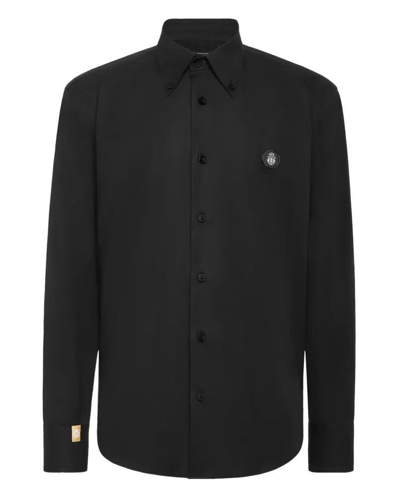 Billionaire Hemd mit Logo-Patch - Schwarz Schwarz