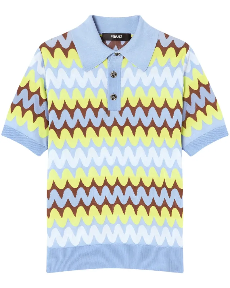 Versace Wave Poloshirt - Blau Blau