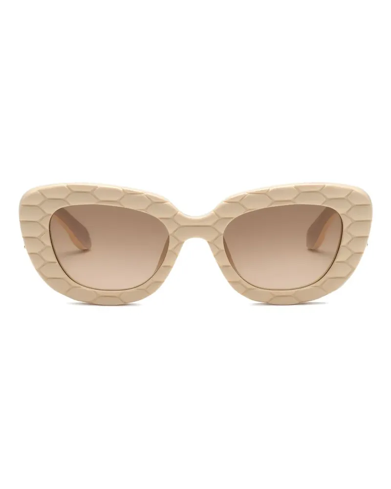 Roberto Cavalli Sonnenbrille mit Logo-Schild - Nude Nude
