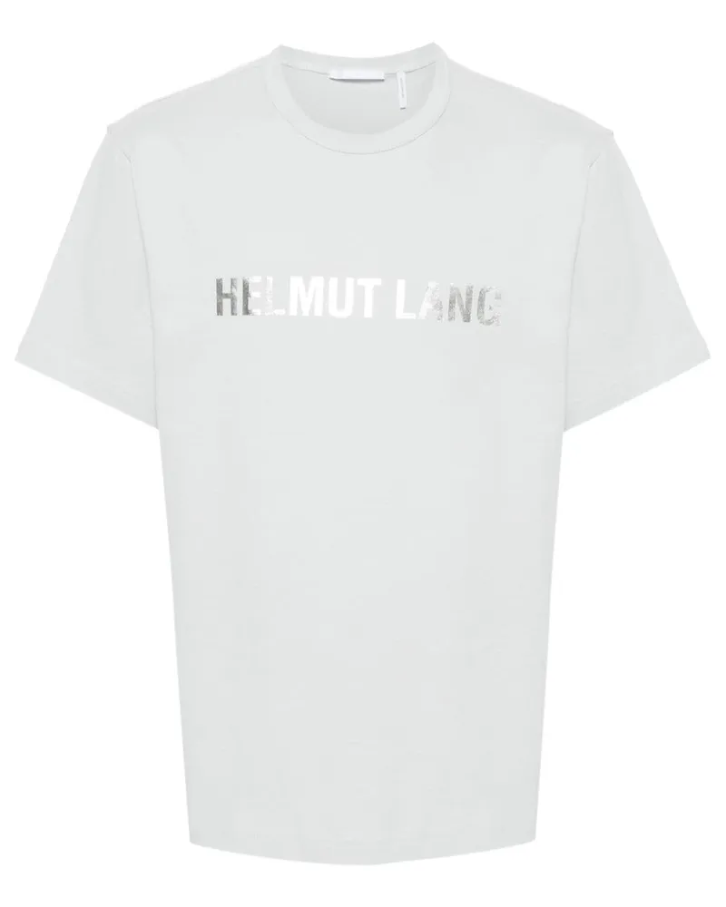 Helmut Lang T-Shirt mit Metallic-Detail Blau